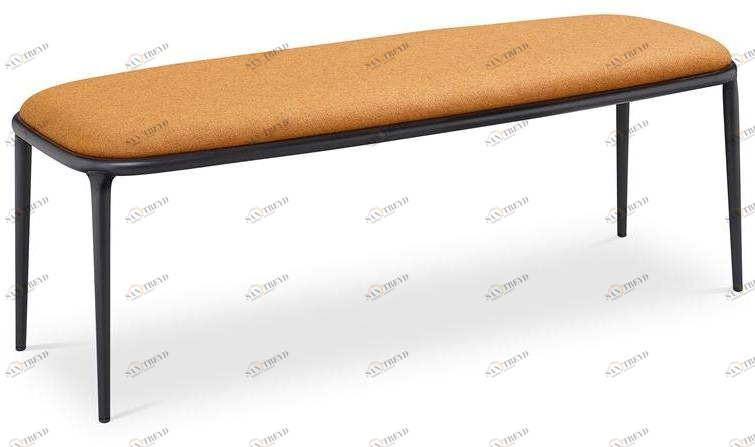 Midj Скамья из ткани и каркас из окрашенной стали Lea sun-id-1357584