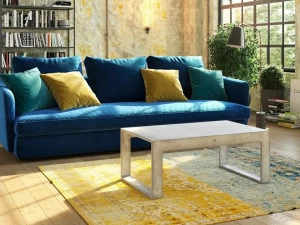 Gravelli Низкий прямоугольный журнальный столик из бетона