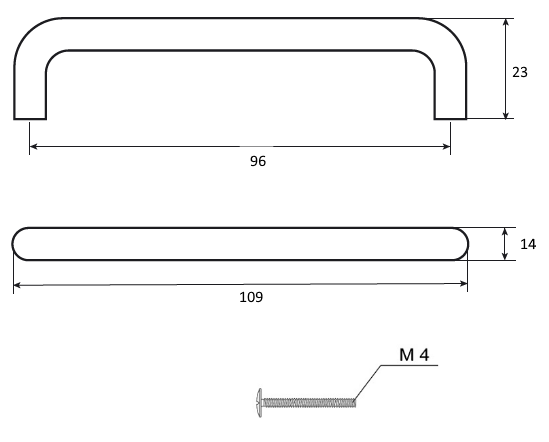 88110517 Ручка-скоба 1018 110 мм ЦАМ цвет матовый никель STLM-0076869 EDSON  - Вид №3