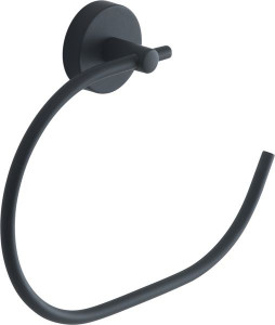 2370(14) Gedy G-Eros, полотенцедержатель - полукольцо, цвет черный матовый