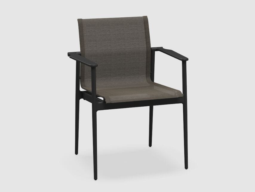 Тканевый штабелируемый садовый стул с подлокотниками Gloster 180 ARCH-00147016 - Вид №1