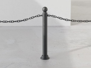 Стальной боллард с кольцами