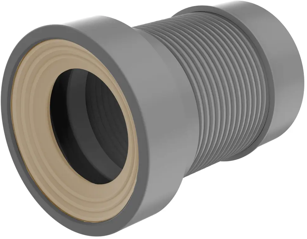 АКВАТЕР Гофрированная труба для унитаза 110 мм с уплотнительной манжетой 81964049