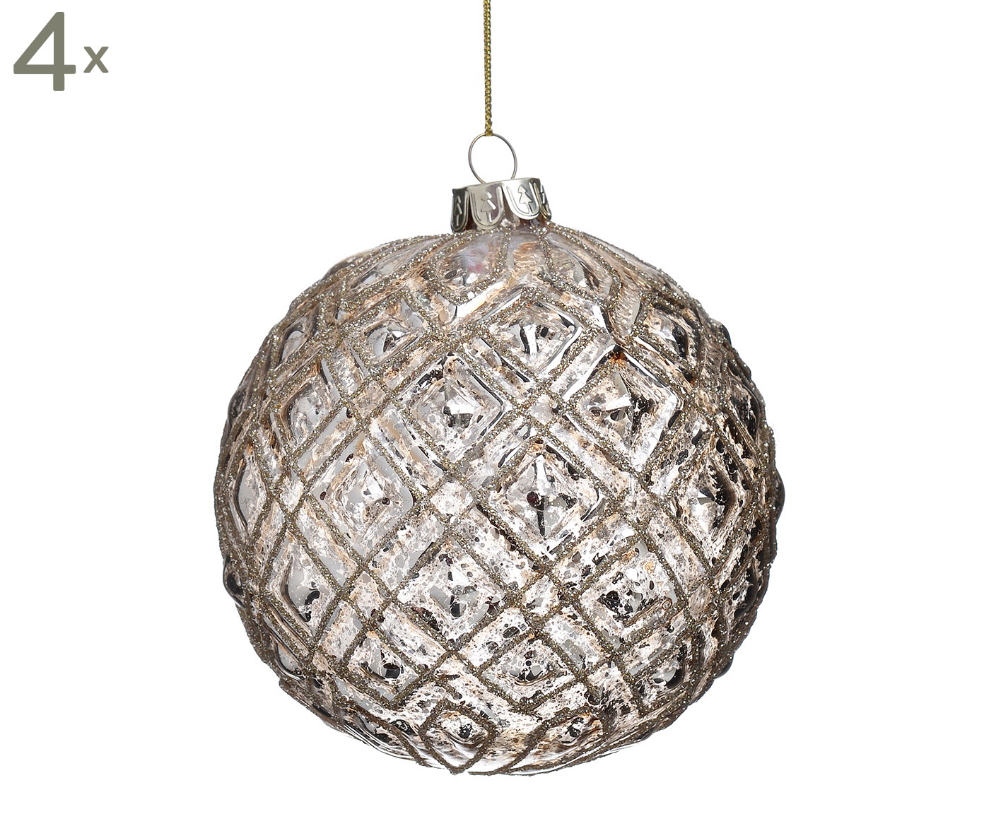 2870890.0037 елочная игрушка, набор 4шт TO4ROOMS 