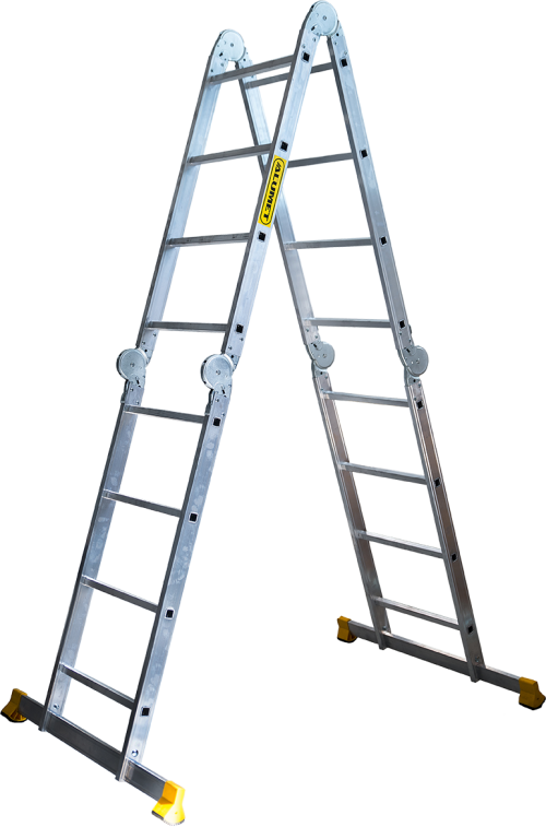 Лестница-трансформер, широкий, Профессиональная серия    4 секции по 4 ступени  4*4