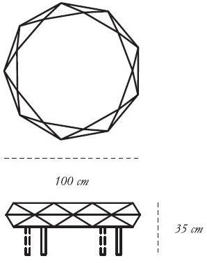 Scarlet Splendour Низкий восьмиугольный металлический журнальный столик 88 secrets sun-id-1473262 - Вид №5