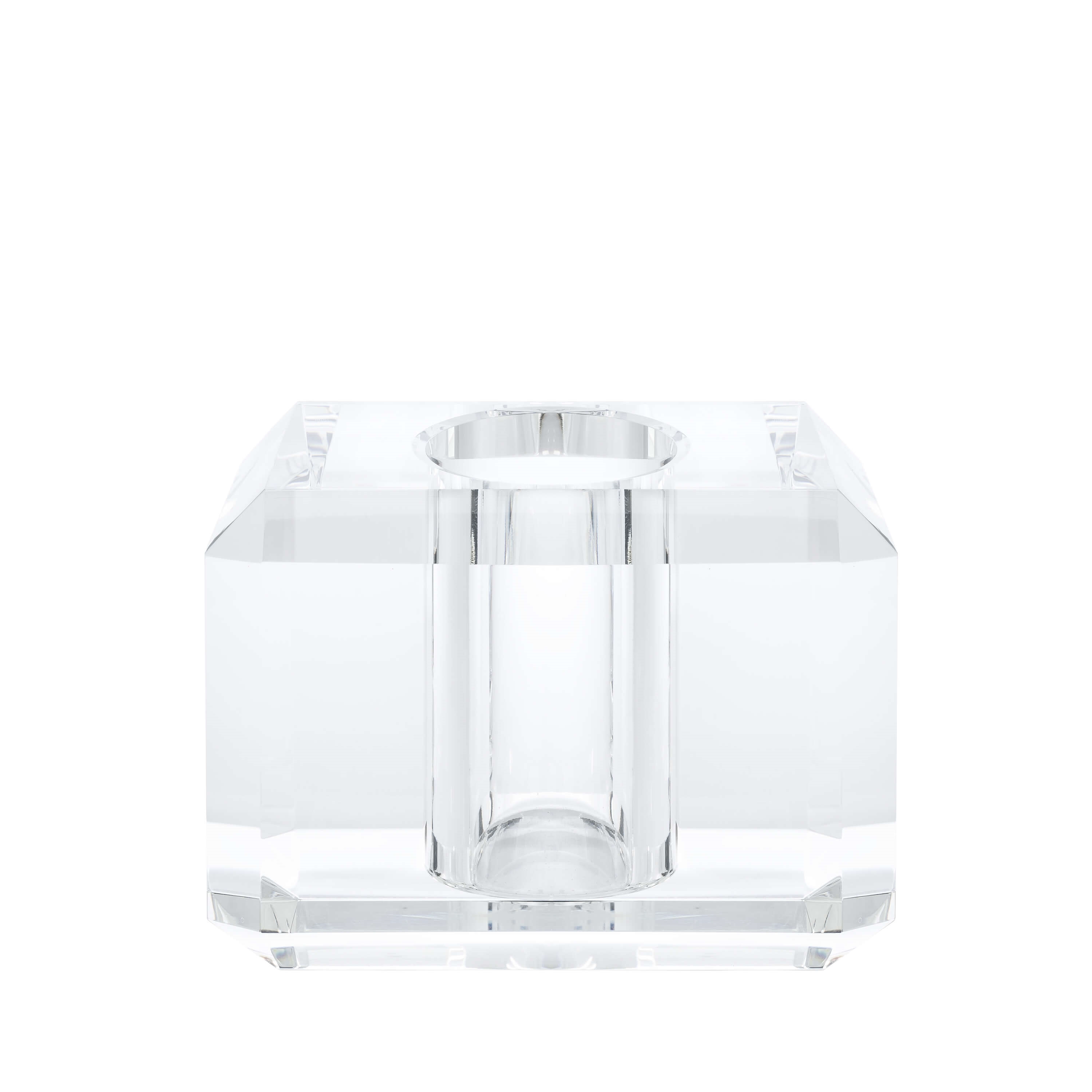 201061-CB ABHIKA ВАЗА BLOCKY SM CLEAR/BLACK  - Вид №1