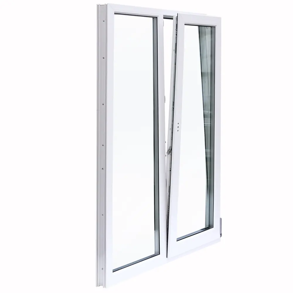VEKA Двустворчатое пластиковое окно 120x120 мм с однокамерным стеклопакетом 85488955 STLM-0063245 - Вид №3