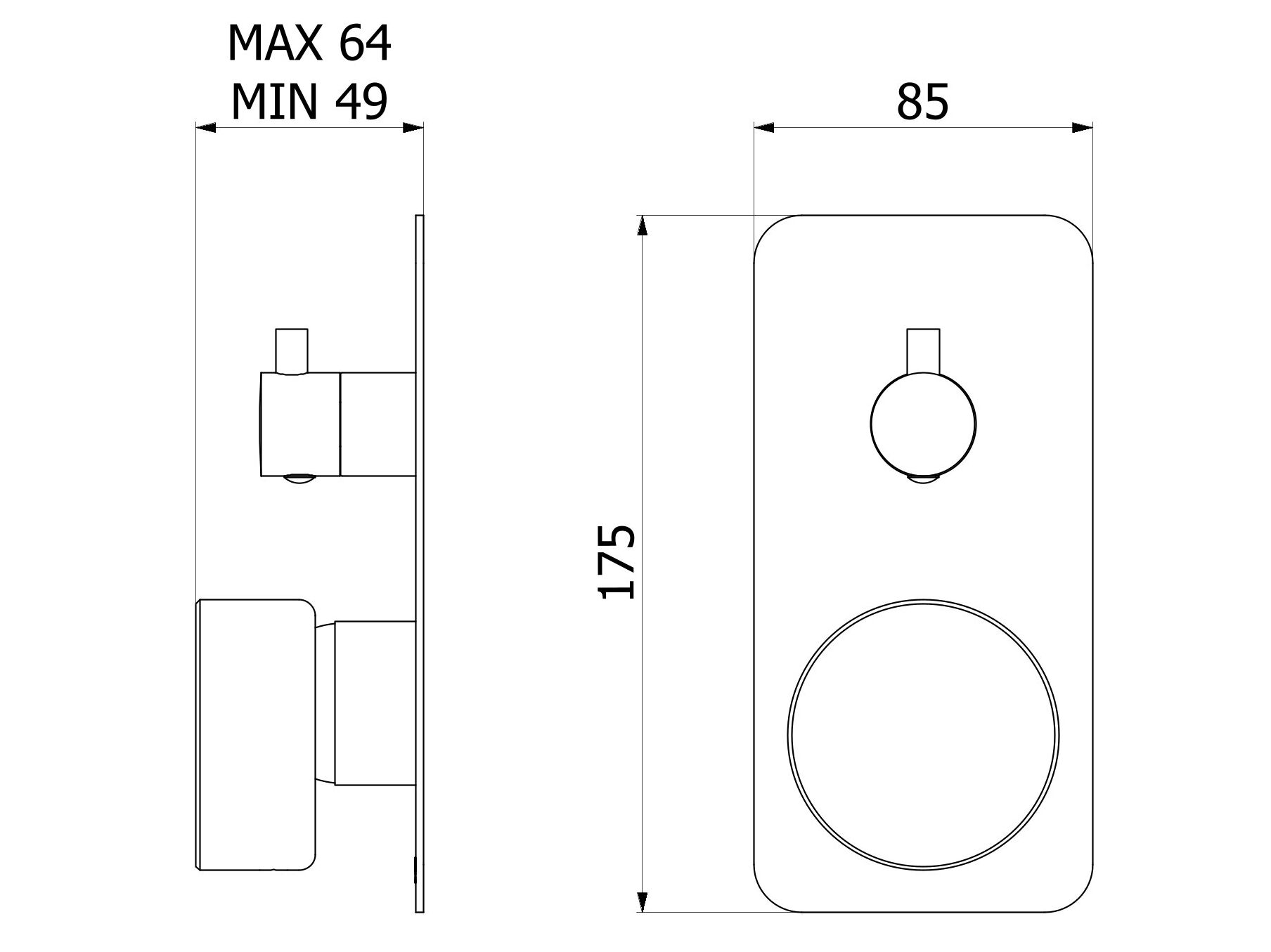 Мраморный встраиваемый смеситель для душа с переключателем IB мрамор + мрамор Elle ARCH-00100073 - Вид №24