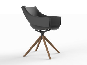 Поворотный стул с подлокотниками