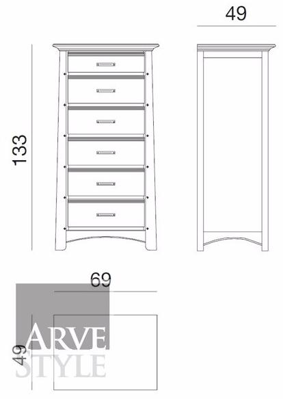 Arvestyle Комод из массива дерева Naima Sl-0563-w - Вид №3