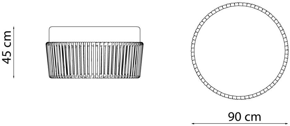 Vermobil Круглый садовый пуф из ткани Desiree rope sun-id-1444284 - Вид №3