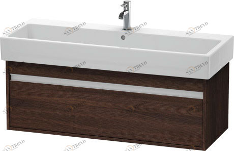 KT668905353 Ketho Тумбочка подвесная Каштан темный, декор Duravit