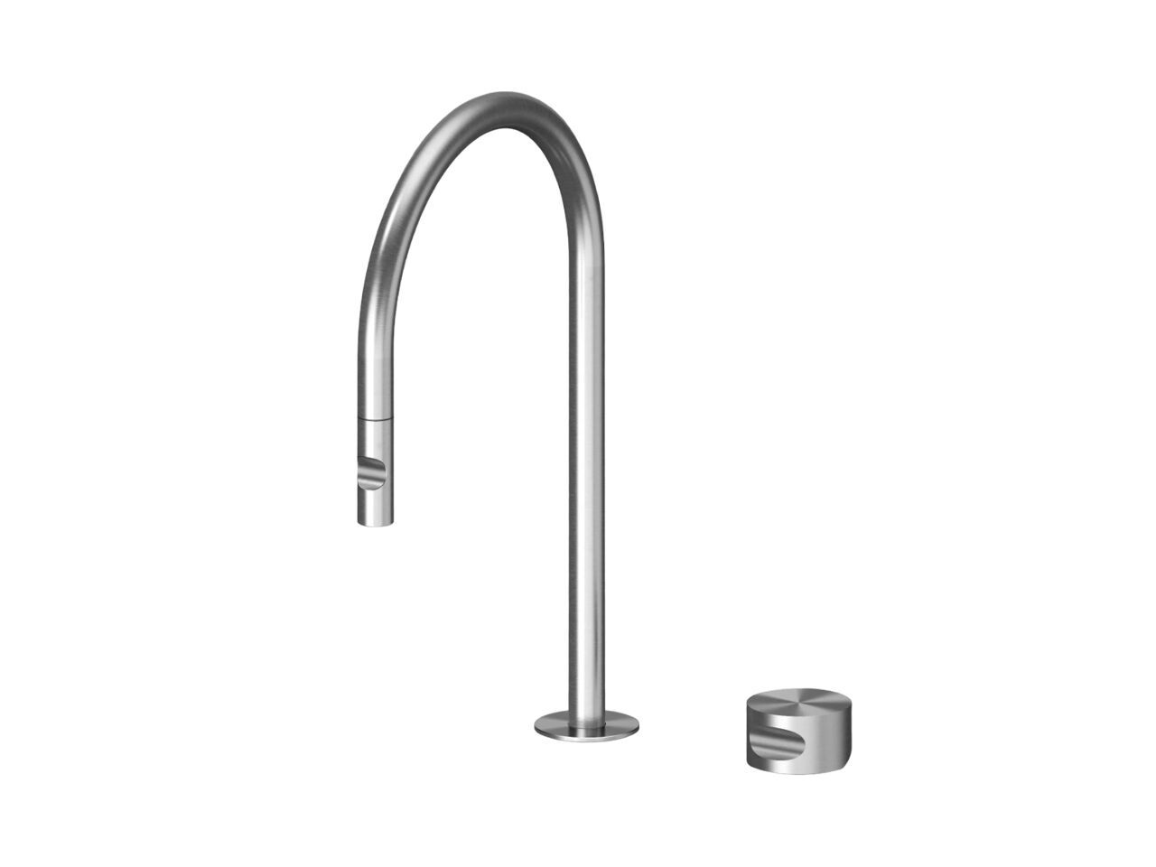 Смеситель для кухни из нержавеющей стали со съемным ручным душем Quadrodesign Kitchen Inox ARCH-00049948 - Вид №7