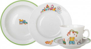 10615358 Императорский фарфоровый завод Комплект из 4пр "Мишенька" "Молодежная" Фарфор твердый