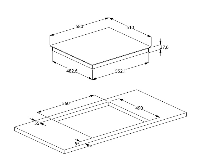 6631878 Электрическая варочная поверхность Beko HIC64503TX STDN-0107789 - Вид №5