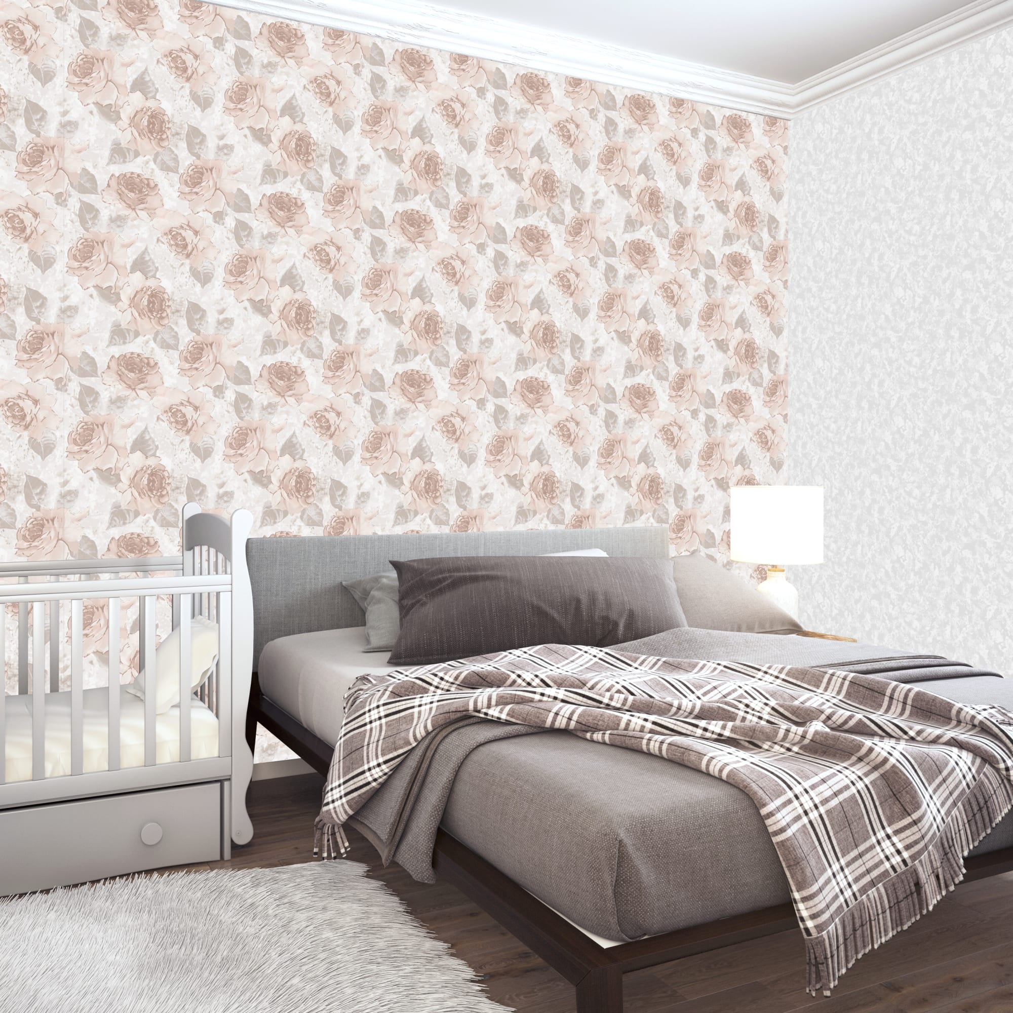 82134655 Обои флизелиновые розовые 0.53 м 70105-450 Розы Santreyd  - Вид №3