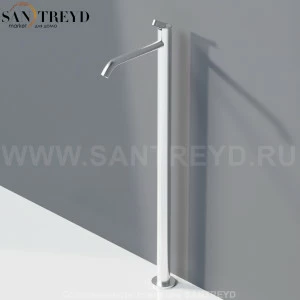 Agape SQUARE Напольный смеситель для ванны хромированный матовый ARUB1115SP
