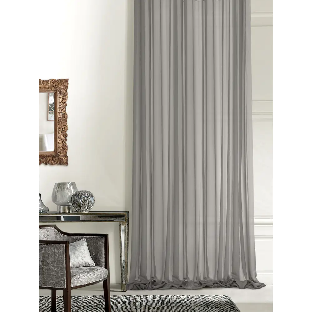 Тюль на ленте «Виола» 300x320 см цвет серый MIAMOZA STLM-2126160 - Вид №4