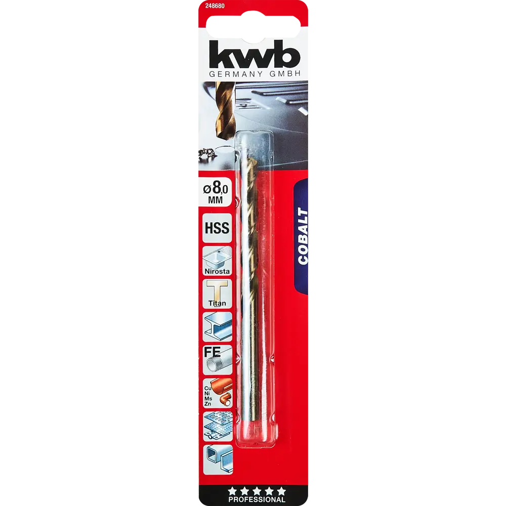 Сверло спиральное по металлу HSS-Co KWB 248680 8x117 мм 86585818 STLM-2185916  - Вид №3