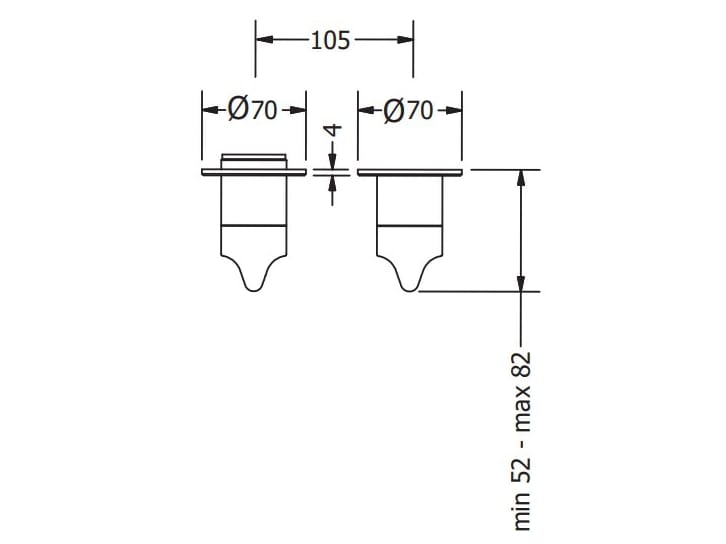 Встраиваемый смеситель для душа с 2 отверстиями CROSSWATER FOILE ARCH-00073686 - Вид №3