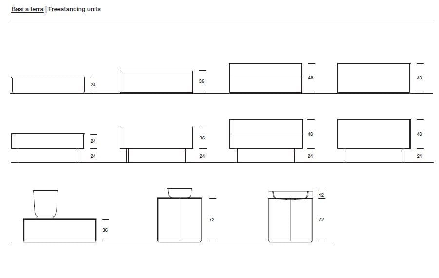 Модульный напольный шкаф для ванной комнаты Rexa R1 ARCH-00022907 - Вид №6