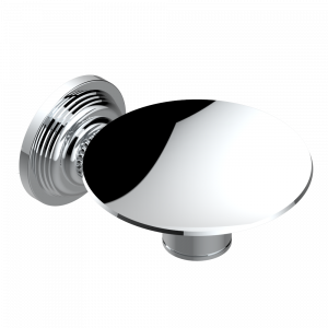 U9R-546 Мыльница настенная Ø 100 мм Thg-paris Grand central с ручками-крестиками с белым ониксом Матовый никель