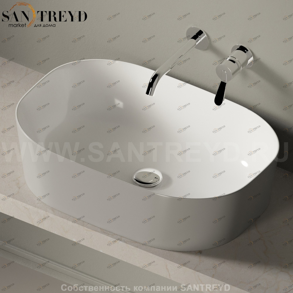 ACER0701ZL Накладная раковина на столешницу  овальная Agape 