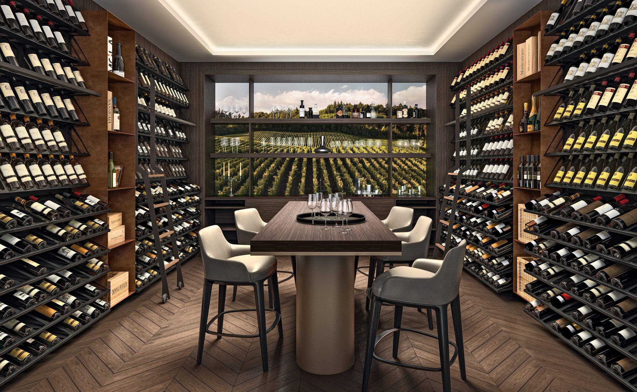 Металлическая настенная винная стойка Canel Fucina Design TECA ARCH-00023557 - Вид №2