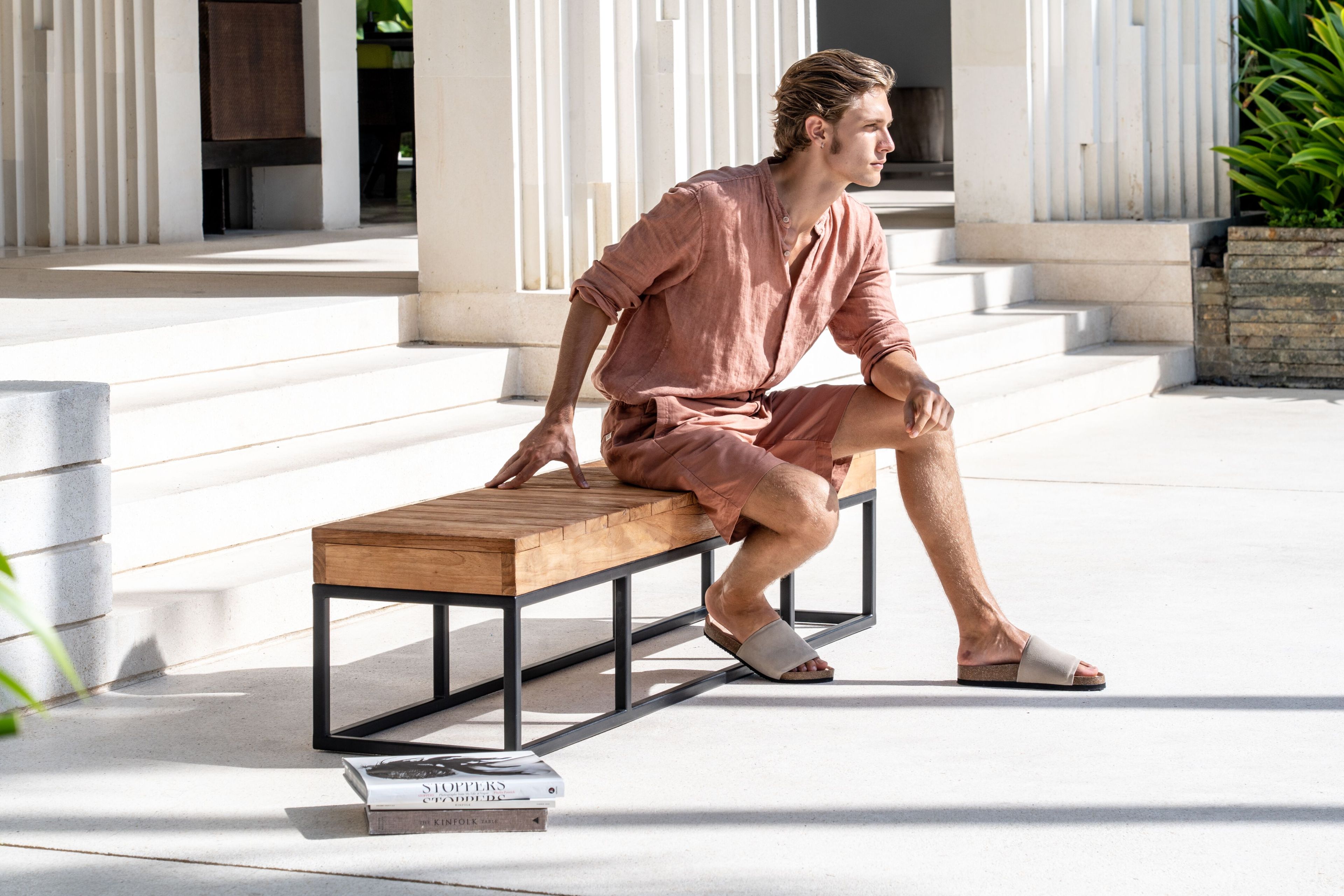 Садовая скамейка из тикового дерева cbdesign Ciro ARCH-00025840 - Вид №4