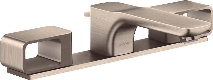 11040820 Смеситель для раковины 50 на 3 отверстия с тарелкой и сливным гарнитуром AXOR URQUIOLA