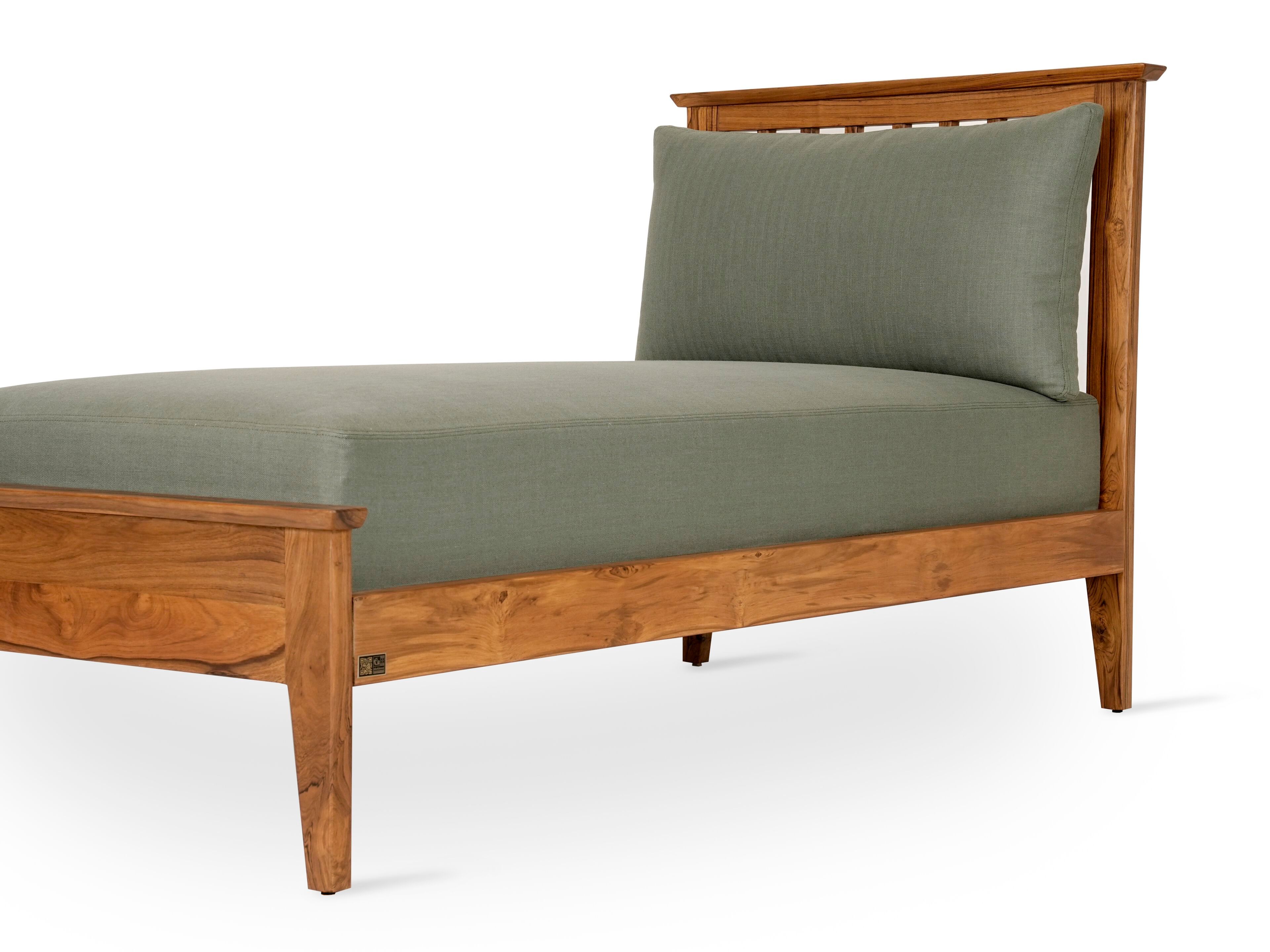 Односпальная кровать из тикового дерева Alankaram GWELY ARCH-00012622 - Вид №3