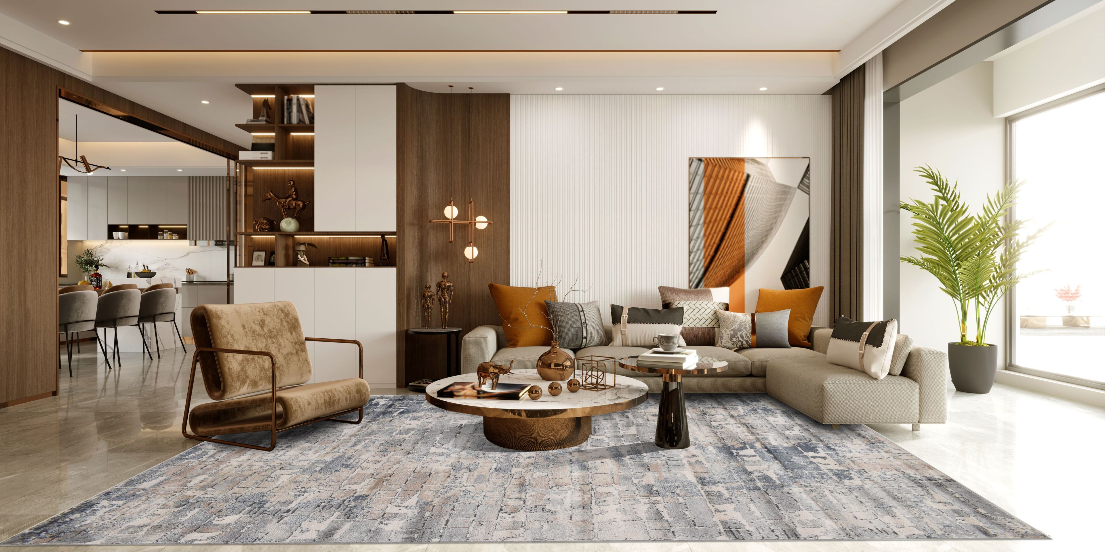 Ковер с прямоугольным рисунком Ademi Essential ARCH-00070689 - Вид №2