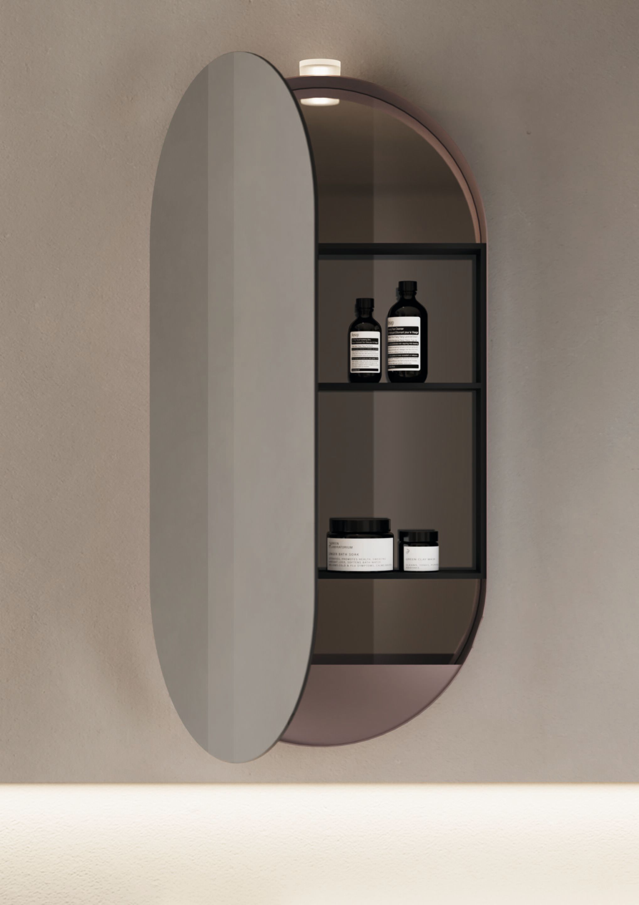 Подвесной туалетный столик с зеркалом Ideagroup Seventy Form ARCH-00121590 - Вид №4