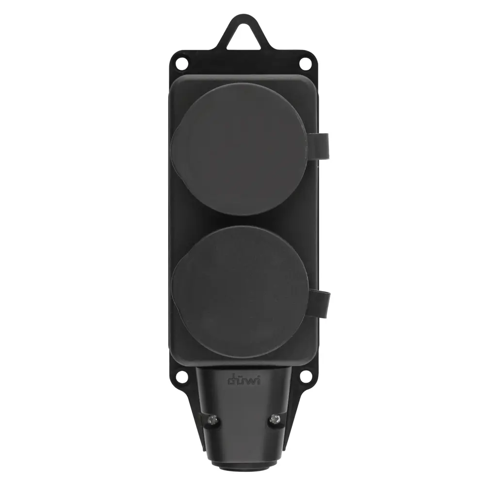 Колодка каучуковая Duwi для удлинителя с 2 розетками и защитой IP44 86245664 STLM-1118422 - Вид №2