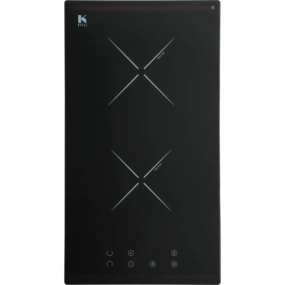 Индукционная варочная панель Kitll KHI 3001 BLACK 30 см 2 конфорки цвет чёрный STLM-2170083 - Вид №1