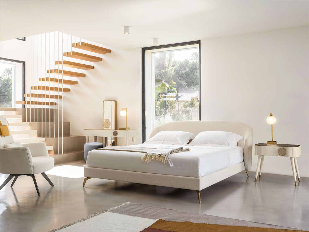Двуспальная кровать с мягким изголовьем SCAPPINI & C Next ARCH-00027975 - Вид №3