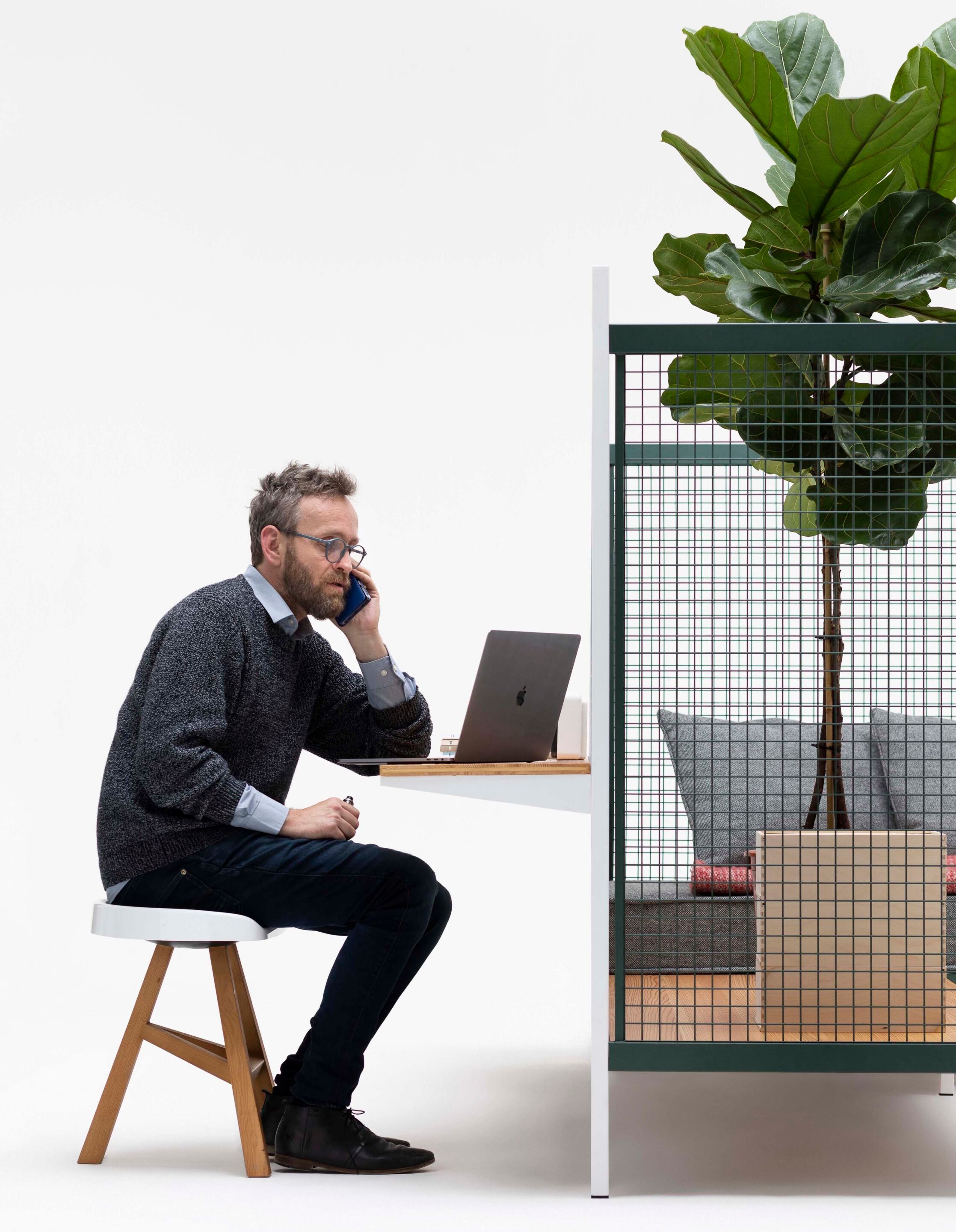 Офис двухсторонний угловой диван Established&Sons сетка ARCH-00116515 - Вид №12