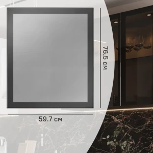 Фасад-витрина KONSENSA Вельск 60x77 см чёрный матовый для кухни 89405460