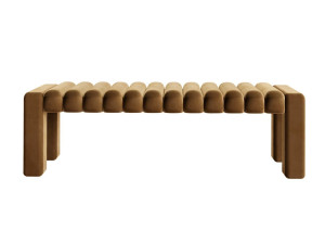 Мягкая скамейка из ткани