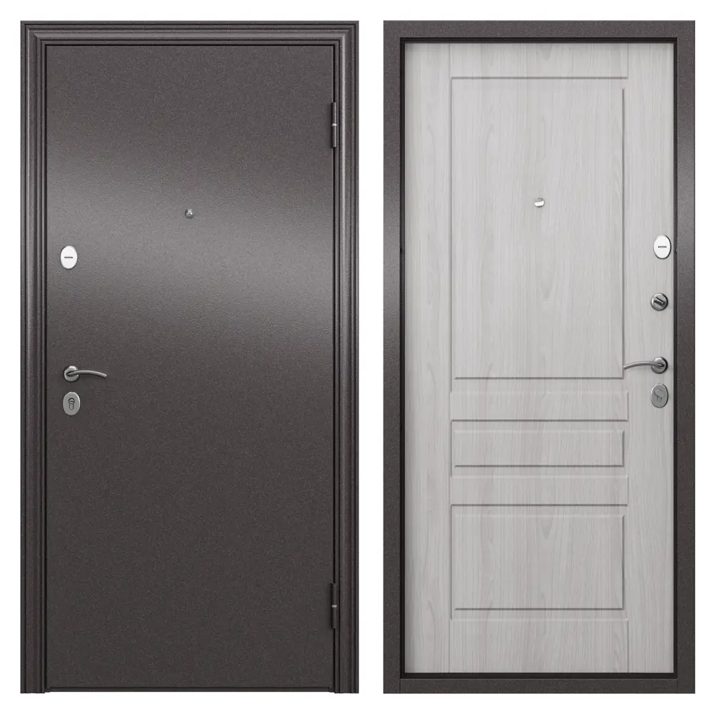 Дверь входная металлическая Страйд, 950 мм, правая, цвет летиция айс TOREX STLM-2169535