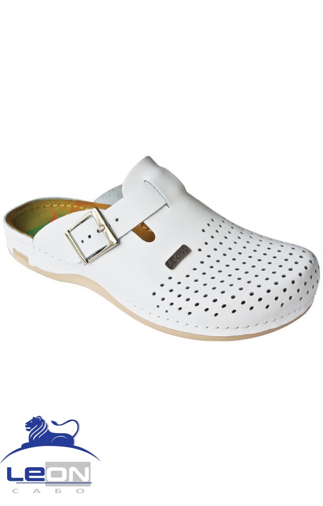 61962 Сабо "Leon" мужские белые LEON  Медицинская обувь  размер 43  - Вид №4