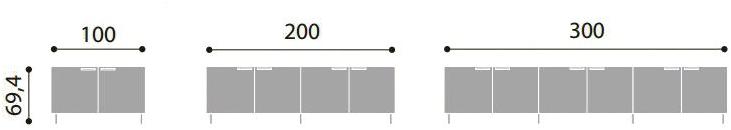 Sinetica Низкий офисный ящик для хранения из дерева с распашными дверцами sun-id-1507938 - Вид №1