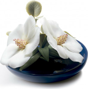 10669170 LLADRO Фигурка Lladro "Цветы Лаватеры" 9х12см Фарфор