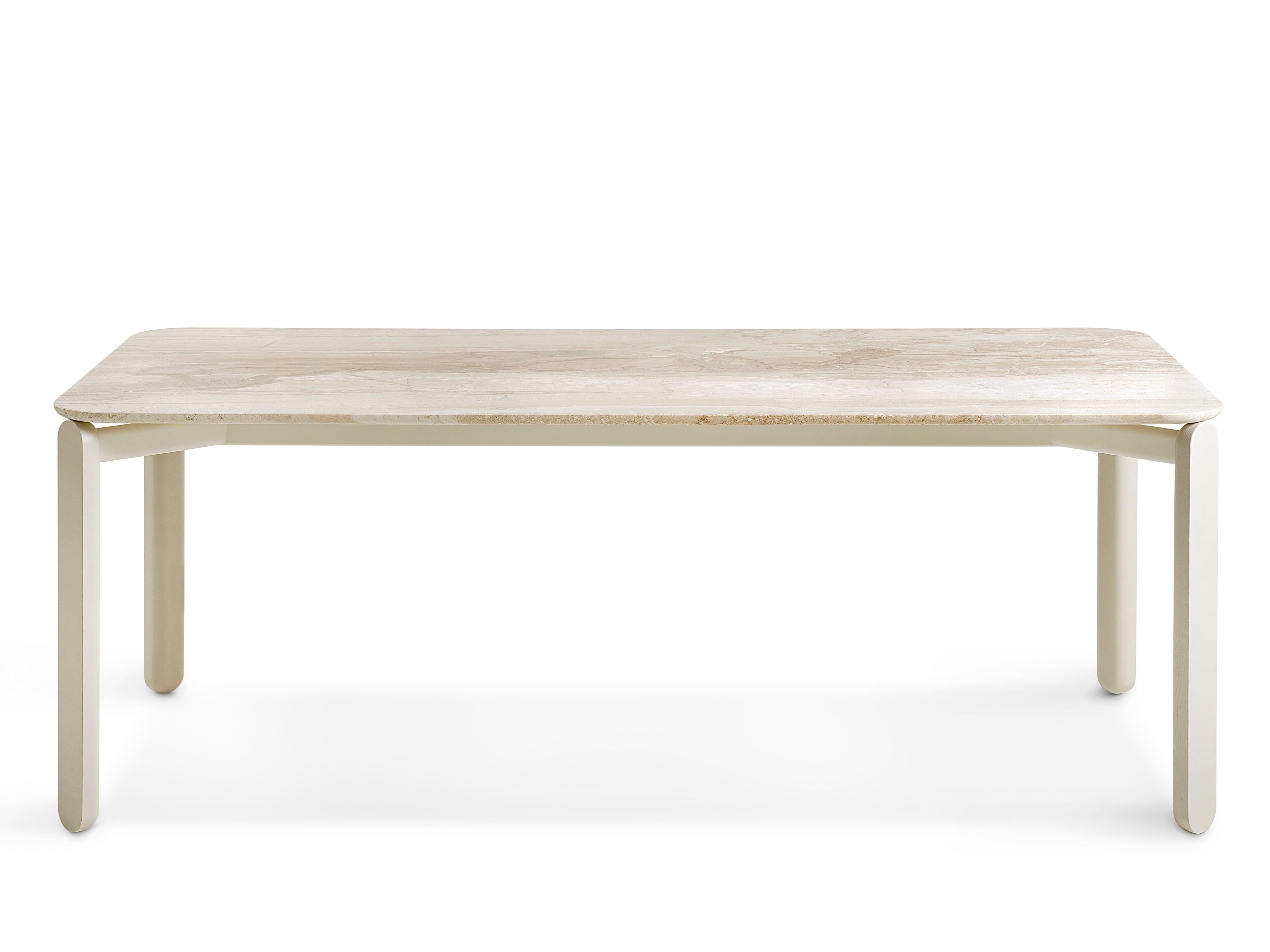Прямоугольный стол из ясеня и металла с мраморной столешницей Billiani ARCH-00065564