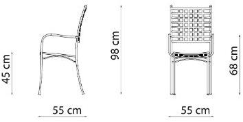 Vermobil Штабелируемый металлический садовый стул с подлокотниками Tosca To301 - Вид №5