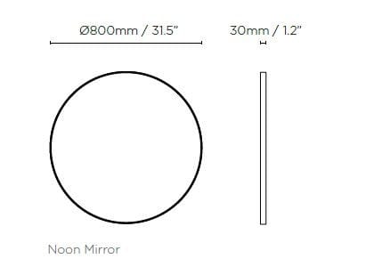 Настенное зеркало с круглой рамой Ross Gardam полдень ARCH-00124426 - Вид №3