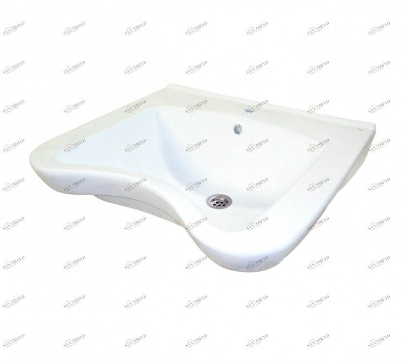 Люкс, Раковина медицинская Подвесная раковина настенная овальная ROSA Люкс белая