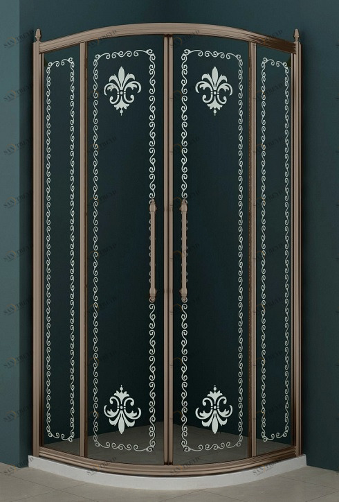 Душевой уголок CEZARES RETRO-A-R-2-100-SCORREVOLE-CP-Br