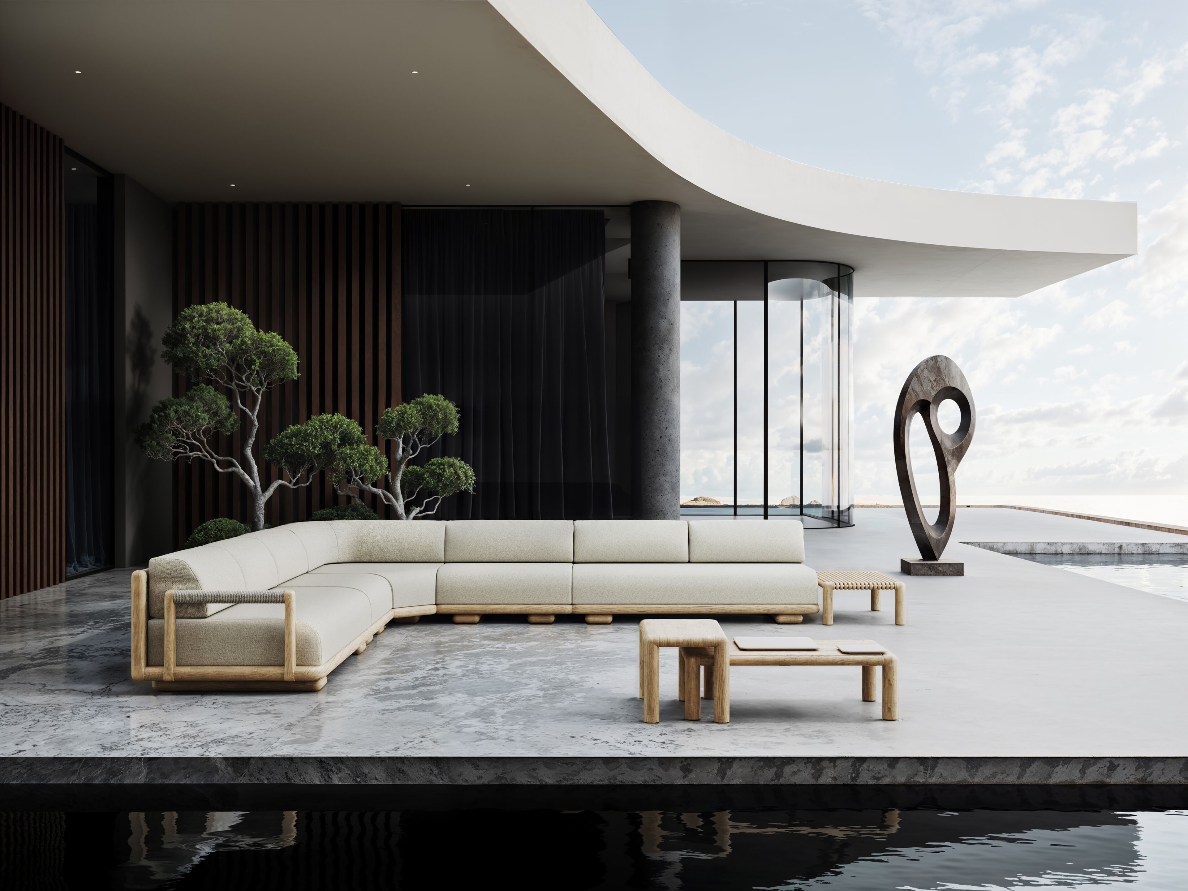 Деревянный прямоугольный садовый столик SNOC Caleo ARCH-00021741 - Вид №3